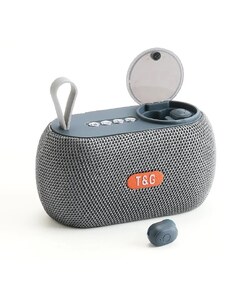 T&G Ασύρματο ηχείο Bluetooth με σετ ακουστικά - TG810 - 889459 - Grey