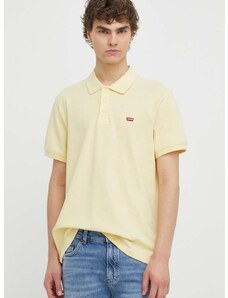 Βαμβακερό μπλουζάκι πόλο Levi's χρώμα: κίτρινο