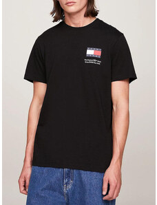 TOMMY HILFIGER Tommy Jeans ανδρικό βαμβακερό t-shirt μαύρο DM0DM18263-BDS