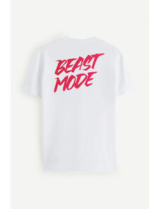 UnitedKind Beast Mode On, T-Shirt σε λευκό χρώμα