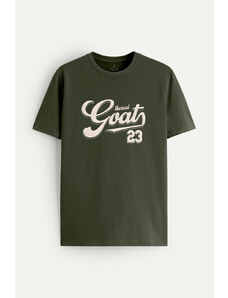 UnitedKind The Real Goat, T-Shirt σε χακί χρώμα