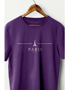UnitedKind Paris Minimal, T-Shirt σε μωβ χρώμα