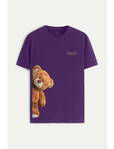 UnitedKind Kind Teddy, T-Shirt σε μωβ χρώμα