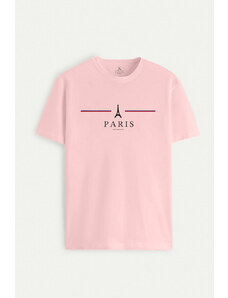 UnitedKind Paris Minimal, T-Shirt σε ροζ χρώμα