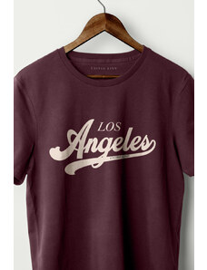 UnitedKind Los Angeles, T-Shirt σε μπορντώ χρώμα