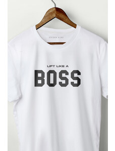 UnitedKind Lift Like A Boss, T-Shirt σε λευκό χρώμα