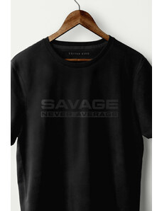UnitedKind Savage Not Average, T-Shirt σε μαύρο χρώμα