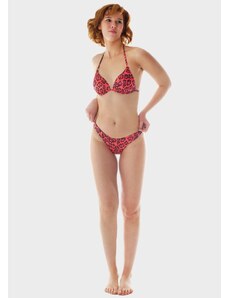gsecret Γυναικείο σετ μαγιό bikini all print ενσωματωμένη ενίσχυση slip brazil.Καλύπτει B Cup ΚΟΡΑΛΙ