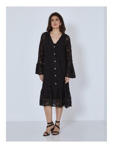 Celestino Φόρεμα με δαντέλα μαυρο για Γυναίκα