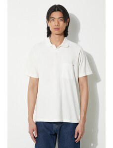 Βαμβακερό μπλουζάκι πόλο Universal Works Vacation χρώμα: άσπρο, 30603.OFF.WHITE
