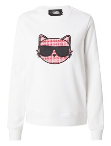 Karl Lagerfeld Μπλούζα φούτερ ανοικτό ροζ / κόκκινο / μαύρο / λευκό