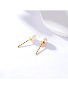 Charmy Γυναικεία σκουλαρίκια καρφωτά ατσάλινα με πέρλα (E1009)