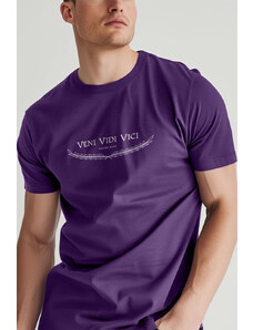 UnitedKind Veni Vidi Vici, T-Shirt σε μωβ χρώμα