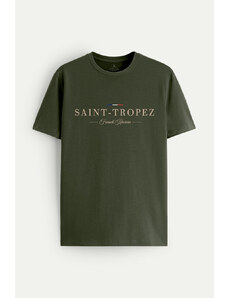 UnitedKind Saint Tropez Riviera, T-Shirt σε χακί χρώμα