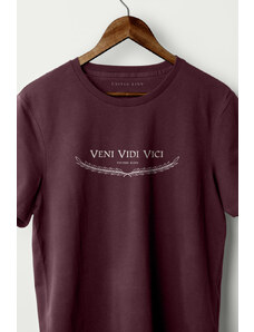 UnitedKind Veni Vidi Vici, T-Shirt σε μπορντώ χρώμα