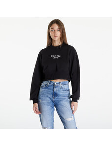 Γυναικεία φούτερ Calvin Klein Jeans Stacked Institutional Sweatshirt Black