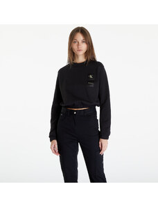 Γυναικεία φούτερ Calvin Klein Jeans Satin Boxes Crewneck Sweatshirt Black