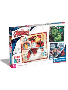 Clementoni Παιδικό Παζλ Super Color Marvel Avengers 3x48 τμχ