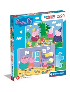 Clementoni Παιδικό Παζλ Super Color Peppa Pig 2x20 τμχ