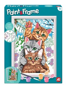 AS Company Paint & Frame Ζωγραφίζω Με Αριθμούς Funny Kitties Για Ηλικίες 9+ Χρονών