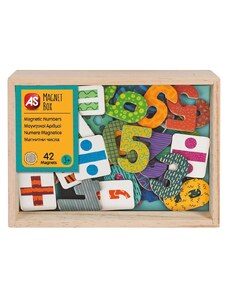 AS Company AS Magnet Box Αριθμοί Και Μαθηματικά Σύμβολα 42 Εκπαιδευτικοί Ξύλινοι Μαγνήτες Για 3+ Χρονών