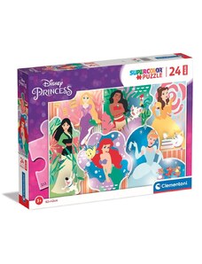 Clementoni Παιδικό Παζλ Maxi Super Color Πριγκίπισσες 24 τμχ