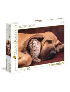 Clementoni Παζλ High Quality Collection Γατάκι Στην Αγκαλιά Ενός Σκύλου 500 τμχ
