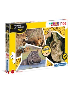 Clementoni Παιδικό Παζλ Super Color National Geo Kids Wildlife Adventurer 104 τμχ