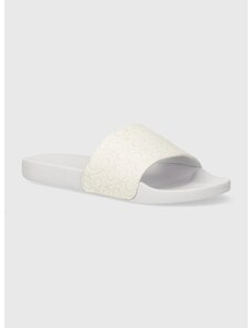Παντόφλες Calvin Klein POOL SLIDE EPI MONO χρώμα: άσπρο, HW0HW01974