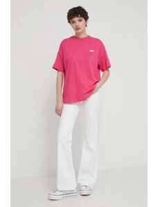 Βαμβακερό μπλουζάκι Dickies χρώμα ροζ DK0A4Y1BBLK1