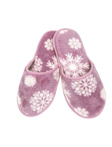 Amaryllis Slippers Γυναικεία παντόφλα Velour δωματίου Ροζ χιόνι Ελληνική