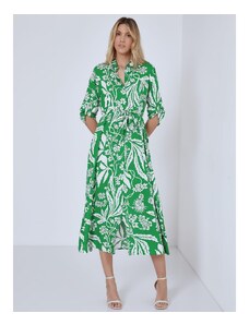 Celestino Σεμιζιέ maxi φόρεμα με ζώνη πρασινο για Γυναίκα