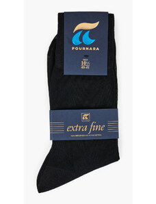 Ανδρικές Κάλτσες 150A Μαύρο Βαμβάκι Pournara