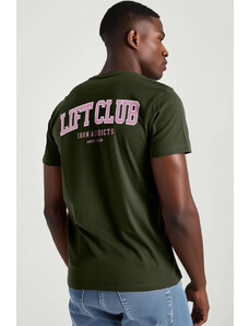 UnitedKind Lift Club, T-Shirt σε χακί χρώμα