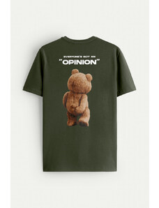 UnitedKind Teddys Opinion, T-Shirt σε χακί χρώμα