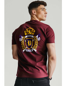 UnitedKind Royal Polo Club, T-Shirt σε μπορντώ χρώμα