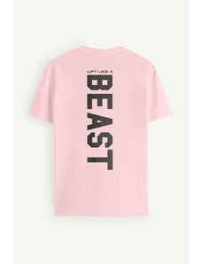 UnitedKind Lift Like A Beast, T-Shirt σε ροζ χρώμα