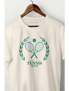 UnitedKind Beverly Hills Tennis, T-Shirt σε εκρού χρώμα