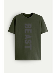 UnitedKind Be A Beast, T-Shirt σε χακί χρώμα