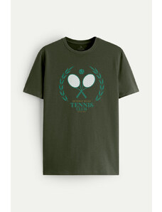 UnitedKind Beverly Hills Tennis, T-Shirt σε χακί χρώμα