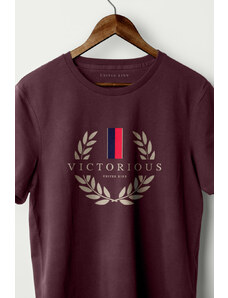 UnitedKind Victorious, T-Shirt σε μπορντώ χρώμα
