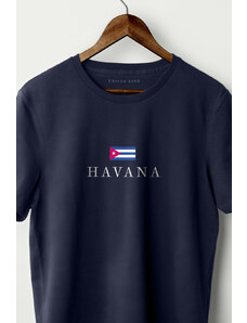 UnitedKind Cuba Havana, T-Shirt σε μπλε χρώμα