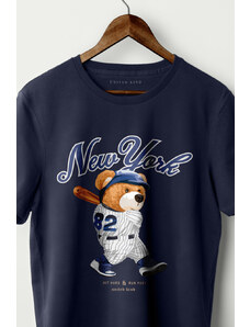 UnitedKind Baseball Teddy, T-Shirt σε μπλε χρώμα