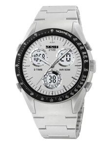 Ψηφιακό/αναλογικό ρολόι χειρός – Skmei - 2109 - Light Grey