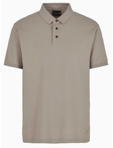 Emporio Armani Polo μπλούζα κανονική γραμμή μπεζ βαμβακερή