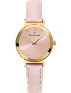 PIERRE LANNIER Pure - 035R555, Gold case with Pink Leather strap