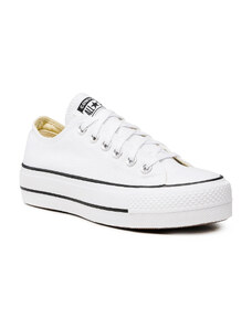 Converse Chuck Taylor All Star Lift Platform White/Black/White Γυναικεία Sneakers Λευκά (560251C)