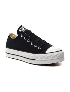 Converse Chuck Taylor All Star Lift Platform Black/White/White Γυναικεία Sneakers Μαύρα (560250C)
