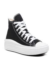 Converse Chuck Taylor All Star Move Platform Hi Black/Nat.Iv/Black Γυναικεία Sneakers Μαύρα (568497C)