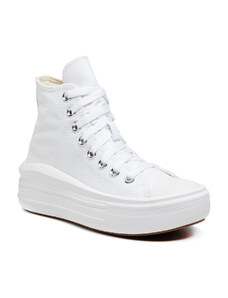 Converse Chuck Taylor All Star Move Platform Hi White/Nat.Iv/White Γυναικεία Sneakers Λευκά (568498C)
